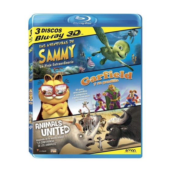PACK LAS AVENTURAS DE SAMMY + GARFIELD Y SU PANDILLA + ANIMALS UNITED [BLU-RAY/3D]