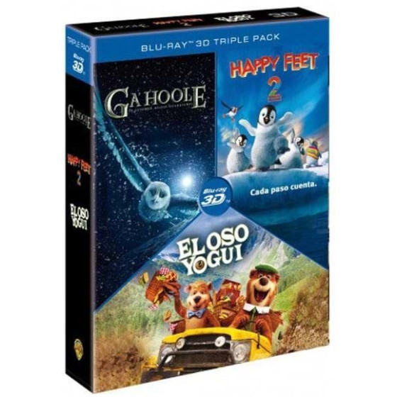 TRIPLE PACK: EL OSO YOGUI + GA'HOOLE + HAPPY FEET 2 [BLU-RAY/3D]