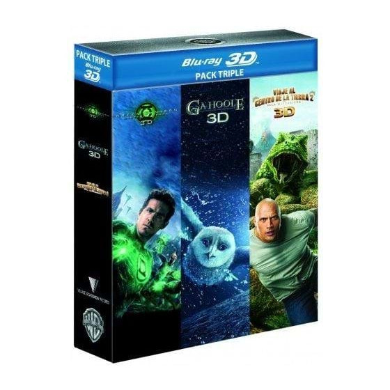 TRIPLE PACK: GA'HOOLE + GREEN LANTERN + VIAJE AL CENTRO DE LA TIERRA 2 [BLU-RAY/3D]