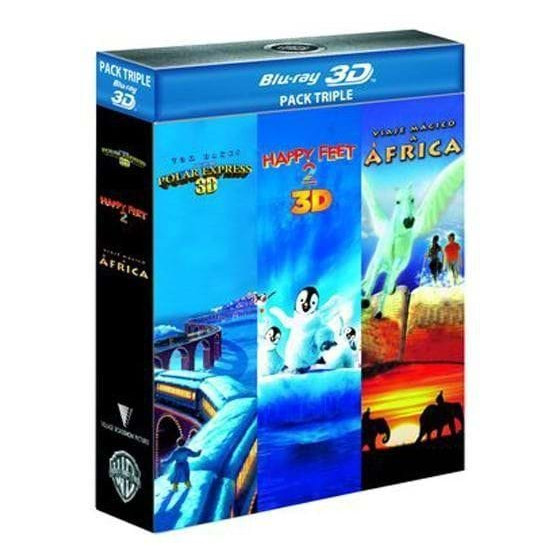 TRIPLE PACK: HAPPY FEET 2 + POLAR EXPRESS + VIAJE MÁGICO A ÁFRICA [BLU-RAY/3D]