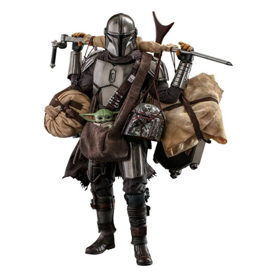 Star Wars The Mandalorian Pack de 2 Figuras 1/6 The Mandalorian & Grogu Deluxe Version 30 cm Figuras Star Wars