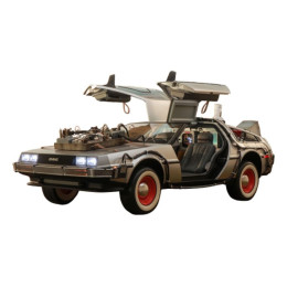 Regreso al Futuro III Vehículo Movie Masterpiece 1/6 DeLorean Time Machine 72 cm