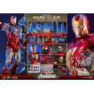 Marvel Los Vengadores Figura Movie Masterpiece Diecast 1/6 Iron Man Mark VI (2.0) with Suit-Up Gantry 32 cm