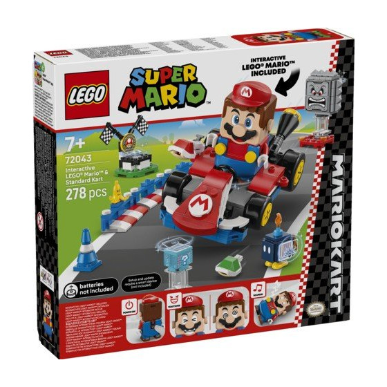 LEGO Super Mario™ - 72043 - Mario Kart™ – LEGO® Mario™ interactivo y Kart estándar