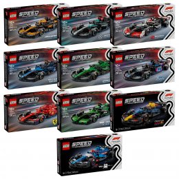 LEGO Speed Champions - 77242/43/44/45/46/47/48/49/50/51 - Colección Completa Coches de Carreras F1®