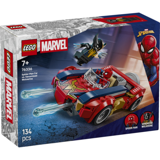 LEGO Marvel Super Heroes - 76336 - Coche de Spider-Man vs. Lobezno Venomizado