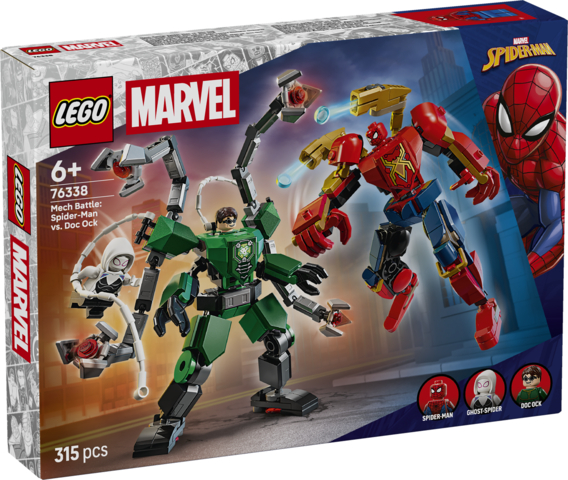 LEGO Marvel Super Heroes - 76338 - Batalla de Armaduras Robóticas: Spider-Man vs. Doc Ock