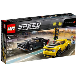 LEGO Speed Champions - 75893 - Dodge Challenger SRT Demon de 2018 y Dodge Charger R/T de 1970