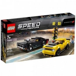 LEGO Speed Champions - 75893 - Dodge Challenger SRT Demon de 2018 y Dodge Charger R/T de 1970