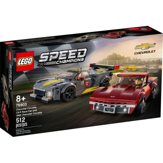 LEGO Speed Champions - 76903 - Deportivo Chevrolet Corvette C8.R y Chevrolet Corvette de 1968