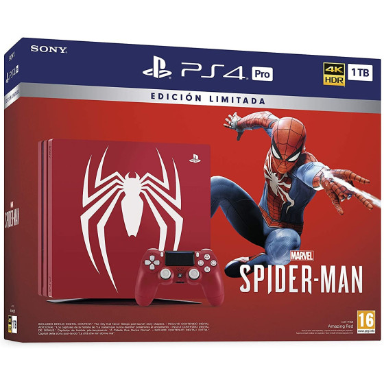 Consola PS4 Pro 1TB Edición Spider-Man + Marvel’s Spider-Man